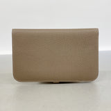 【6kd4404】エルメス 長財布 ドゴンGM トゴ エトゥープ シルバー金具 □O刻印【中古】メンズ レディース ユニセックス