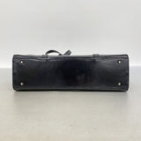 【6kd4416】クリスチャンディオール ショルダーバッグ サドル レザー ブラック シルバー金具【中古】レディース