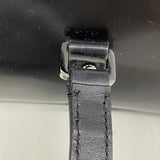 【6kd4416】クリスチャンディオール ショルダーバッグ サドル レザー ブラック シルバー金具【中古】レディース