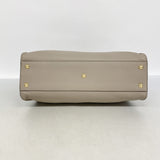 【6kd4417】フェンディ ハンドバッグ ピーカブー レザー ベージュ ゴールド金具 2wayバッグ【中古】レディース