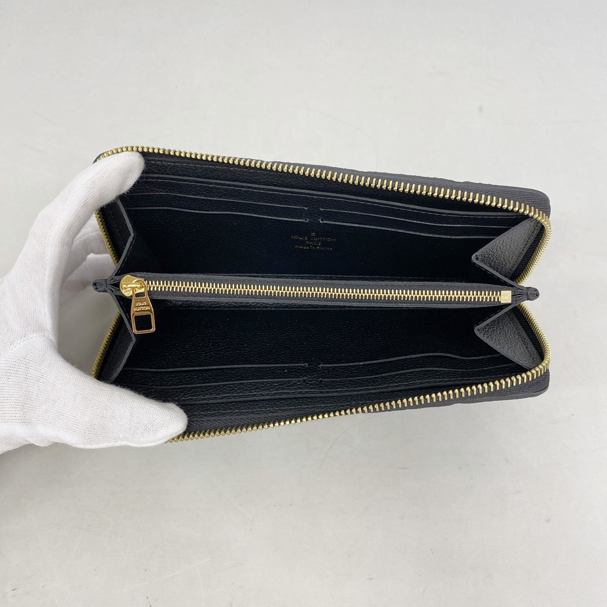 【6kd4425】ルイヴィトン 長財布 モノグラム・アンプラント ポルトフォイユクレマンス M60171 ノワール【中古】レディース