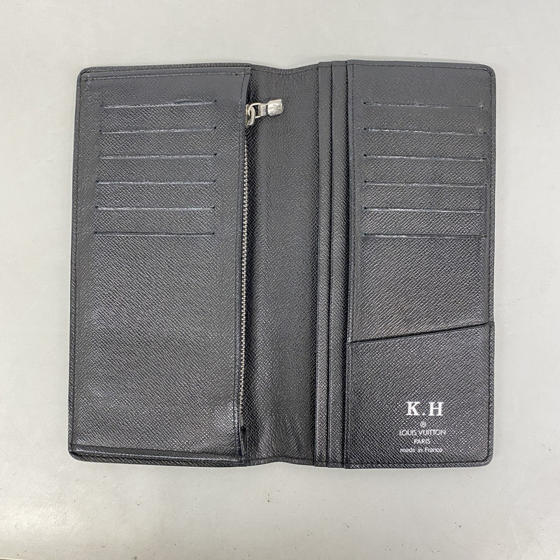【6kd4435】ルイヴィトン 長財布 ダミエ・グラフィット ポルトフォイユブラザ N62665 ブラック グレー【中古】メンズ
