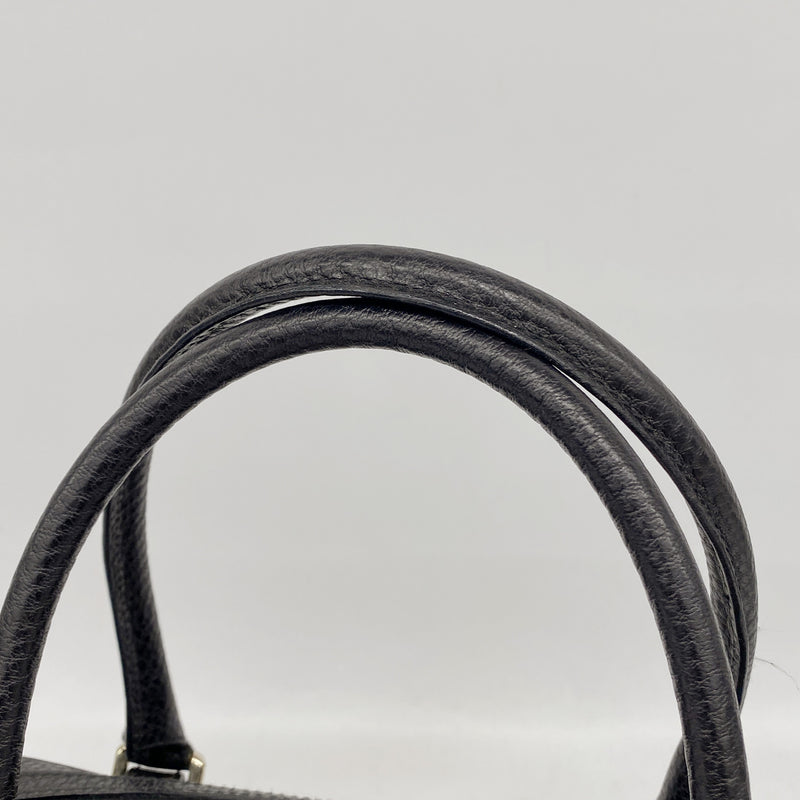【6kd4436】グッチ ハンドバッグ ホースビット 141503 レザー ブラック シャンパンゴールド金具【中古】レディース