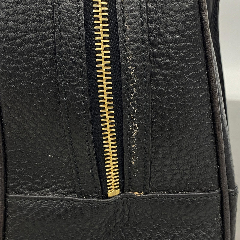【6kd4436】グッチ ハンドバッグ ホースビット 141503 レザー ブラック シャンパンゴールド金具【中古】レディース