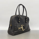 【6kd4436】グッチ ハンドバッグ ホースビット 141503 レザー ブラック シャンパンゴールド金具【中古】レディース