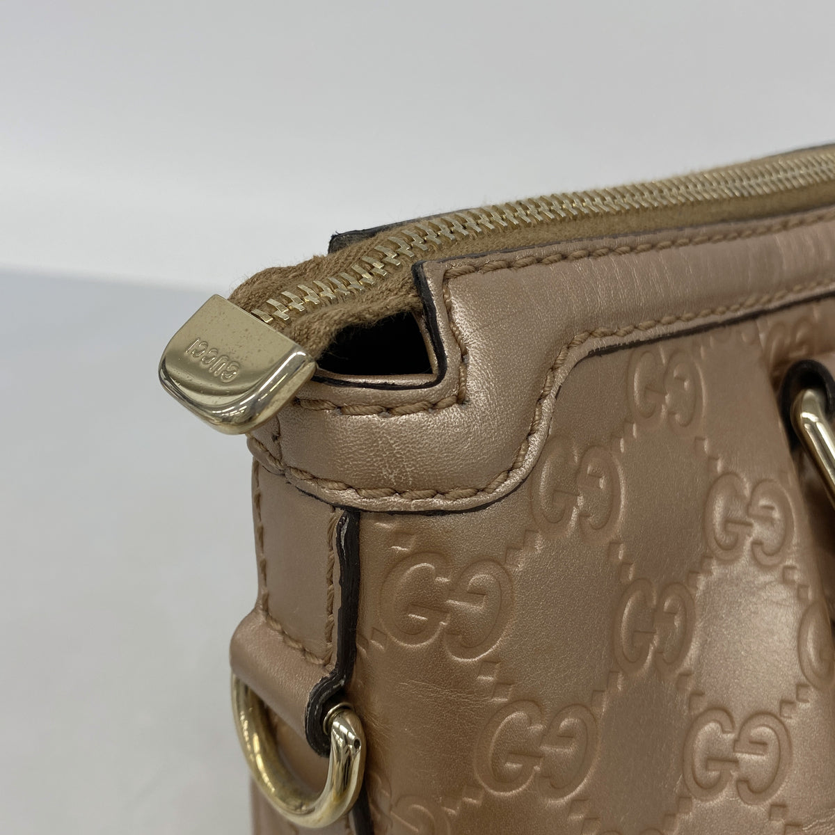 【6kd4437】グッチ ハンドバッグ グッチシマ スーキー 247902 レザー ピンク シャンパンゴールド金具 2wayバッグ【中古】レディース