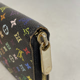 【6kd4442】ルイヴィトン 長財布 モノグラム・マルチカラー ジッピーウォレット M60050 ノワール【中古】レディース