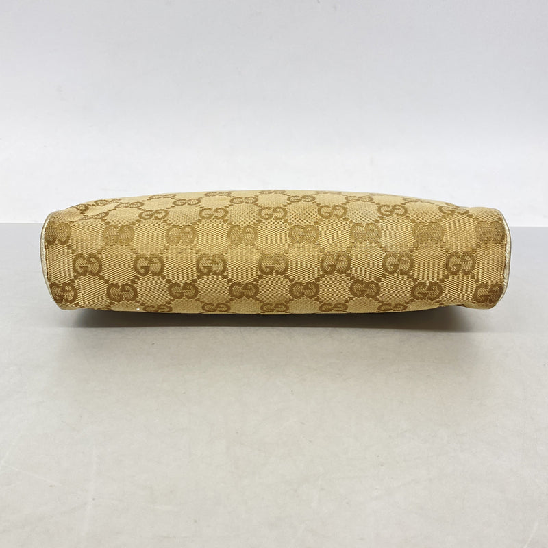 【6kd4457】グッチ ハンドバッグ GGキャンバス 145750 キャンバス ブラウン ゴールド金具【中古】レディース