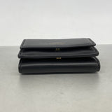 【6kd4458】サルヴァトーレフェラガモ 三つ折り財布 レザー ブラック ゴールド金具【中古】レディース