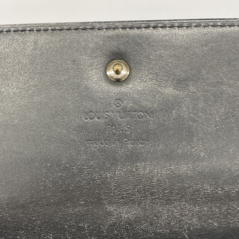 【6kd4466】ルイヴィトン 三つ折り長財布 モノグラム・マット ポルトトレゾール・インターナショナル M65105 ノワール【中古】レディース
