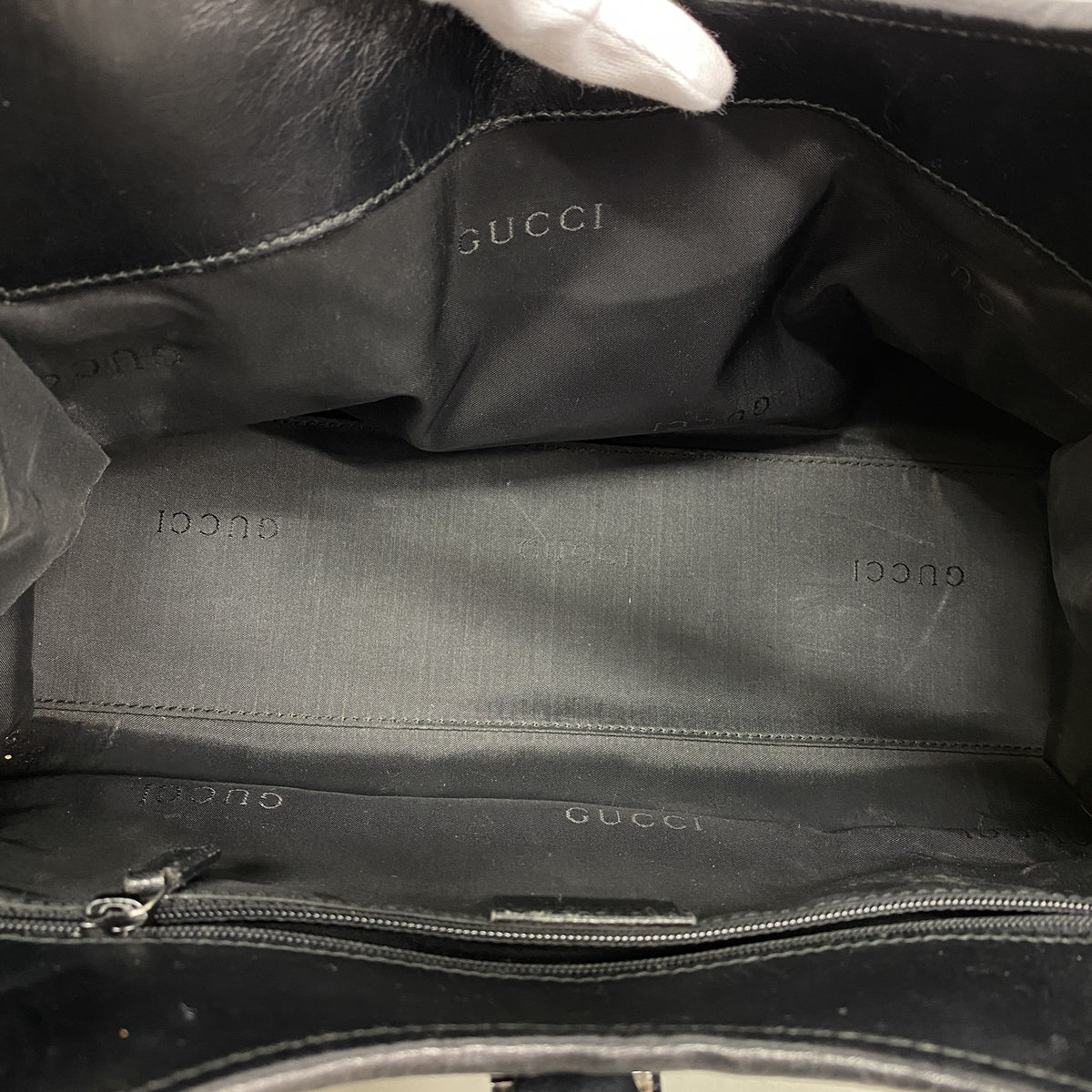 【6kd4469】グッチ ショルダーバッグ ジャッキー 002 1067 ナイロン ブラック シルバー金具【中古】レディース