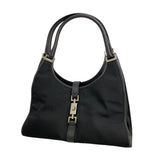 【6kd4469】グッチ ショルダーバッグ ジャッキー 002 1067 ナイロン ブラック シルバー金具【中古】レディース