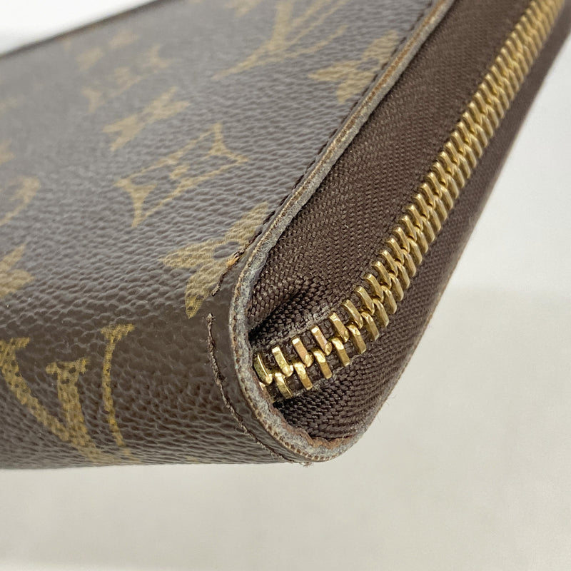 【6kd4476】ルイヴィトン 長財布 モノグラム ジッピーオーガナイザー M60002 ブラウン【中古】メンズ レディース ユニセックス