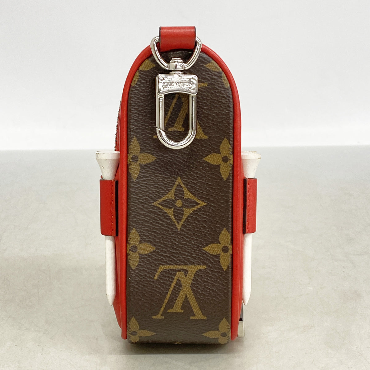【6kd4478】ルイヴィトン ゴルフボールケース モノグラム セットゴルフアンドリュース GI0297 ブラウン ルージュ【中古】メンズ レディース ユニセックス