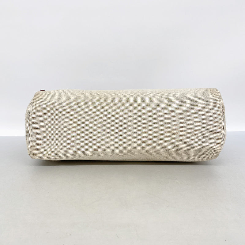 【6kd4485】エルメス トートバッグ エールバッグカバス トワルアッシュ ブラウン ゴールド金具 □F刻印【中古】レディース