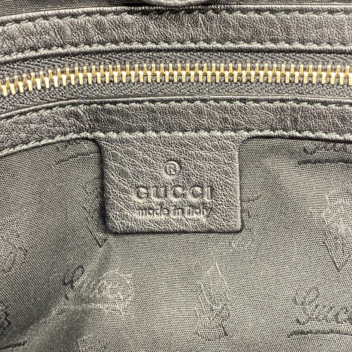 【6kd4487】グッチ ショルダーバッグ ウェビング 247597 レザー ブラック ゴールド金具【中古】レディース