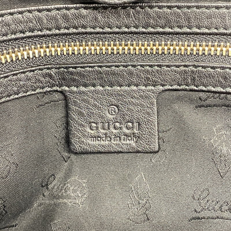 【6kd4487】グッチ ショルダーバッグ ウェビング 247597 レザー ブラック ゴールド金具【中古】レディース
