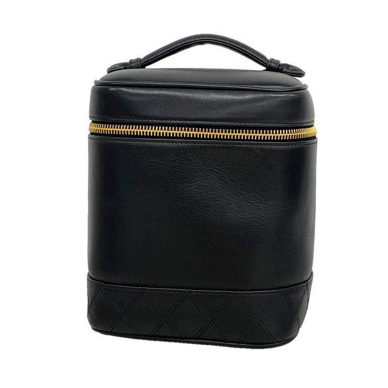 【6kd4488】シャネル バニティバッグ ビコローレ レザー ブラック ゴールド金具【中古】レディース