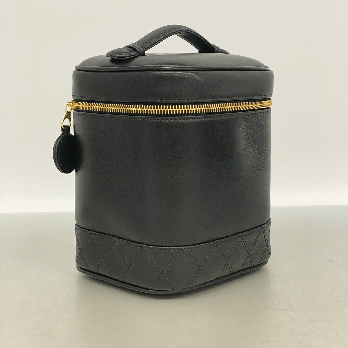 【6kd4488】シャネル バニティバッグ ビコローレ レザー ブラック ゴールド金具【中古】レディース