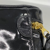 【6kd4489】シャネル バニティバッグ パテントレザー ブラック ゴールド金具【中古】レディース