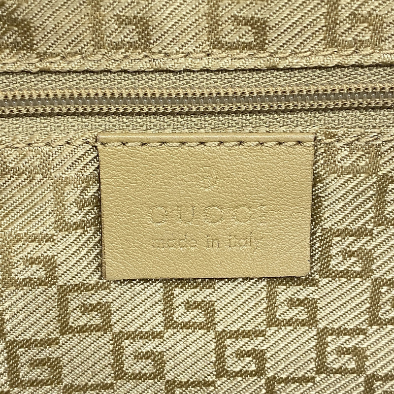 【6kd4503】グッチ ショルダーバッグ 001 4181 レザー ベージュ ゴールド金具【中古】レディース