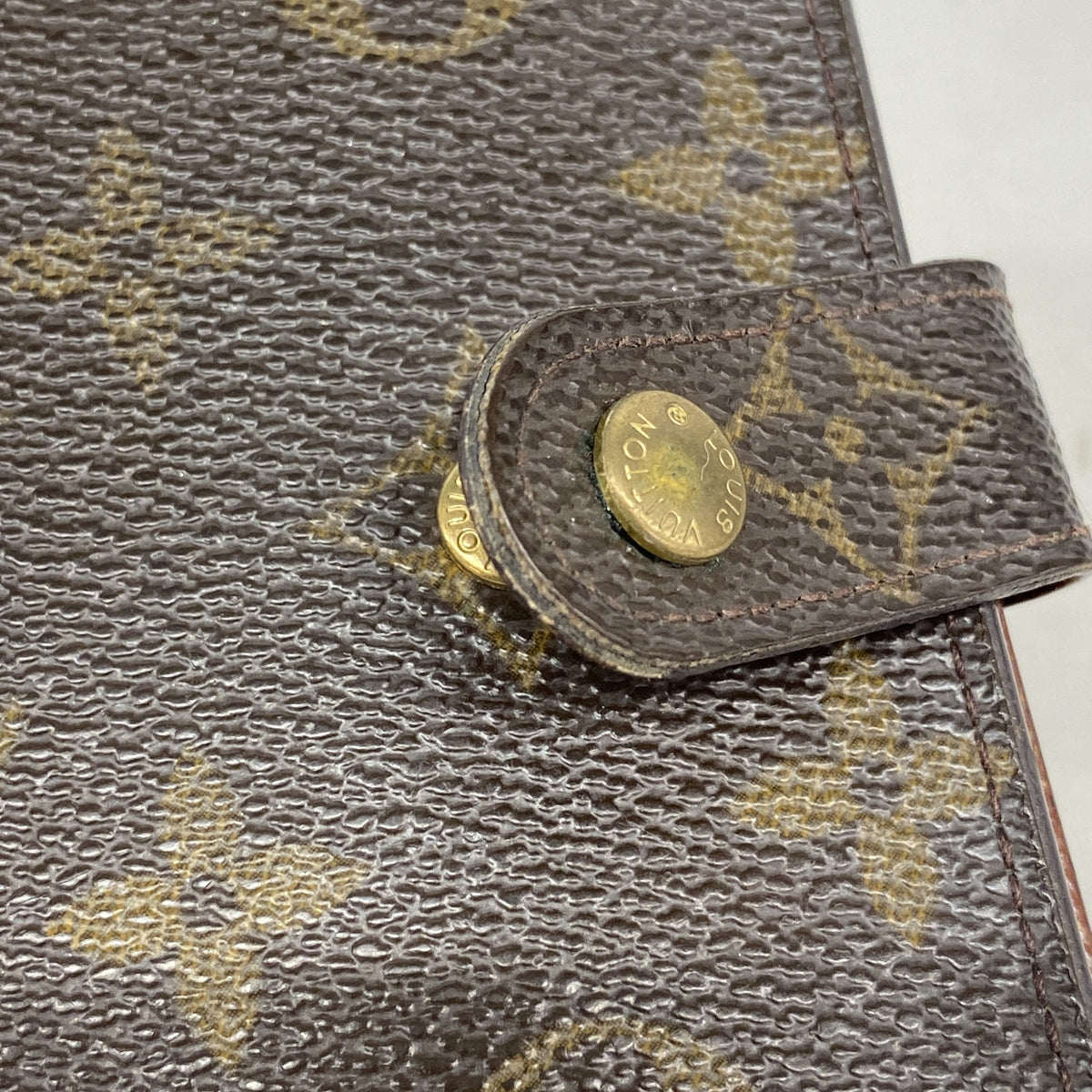 【6kd4511】ルイヴィトン 財布 モノグラム コンパクトジップ M61667 ブラウン【中古】レディース