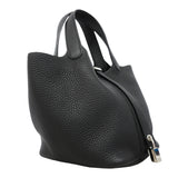 【6kd4519】エルメス ハンドバッグ ピコタンロックPM トリヨンクレマンス ブラック シルバー金具 D刻印【中古】レディース