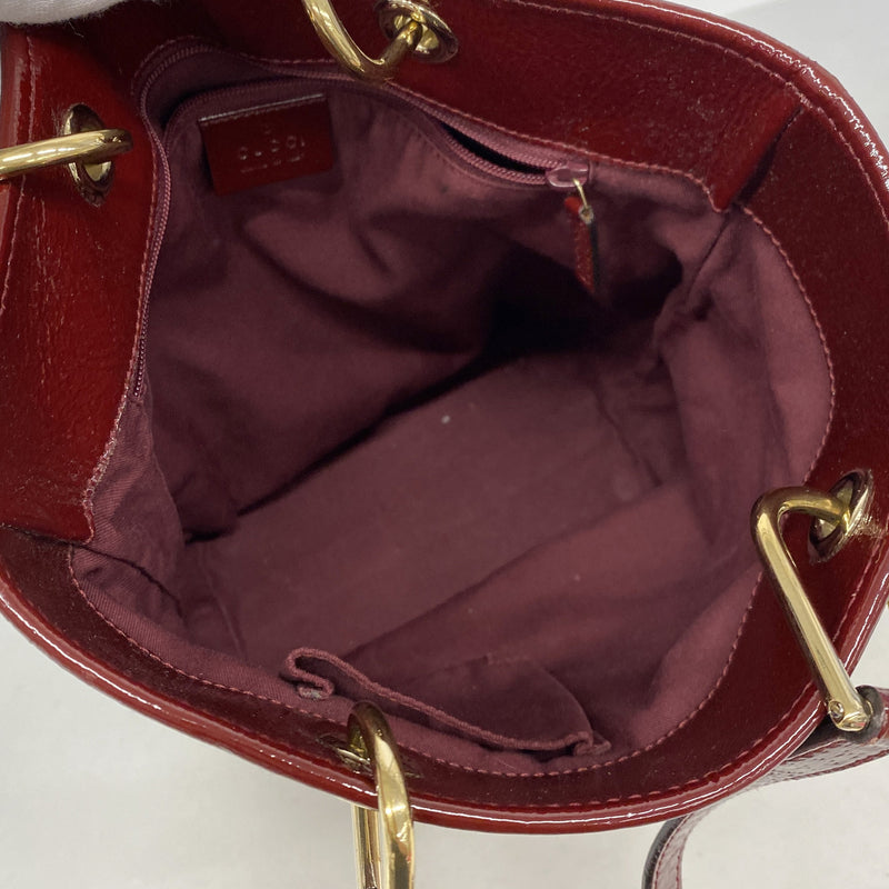 【6kd4532】グッチ トートバッグ GGキャンバス 120840 キャンバス ベージュ ボルドー ゴールド金具【中古】レディース