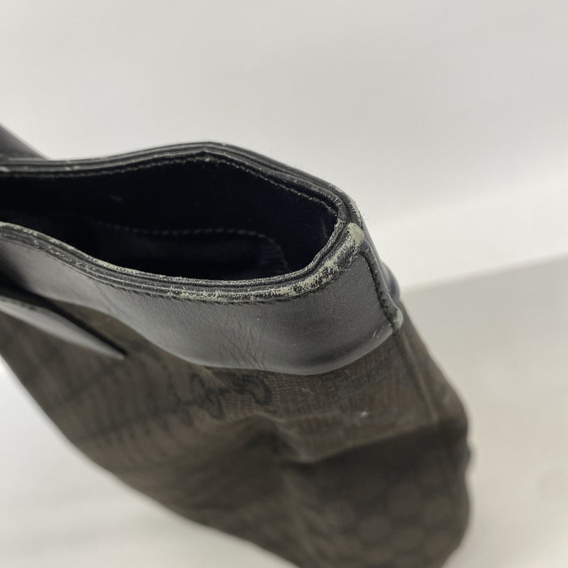 【6kd4534】グッチ トートバッグ GGキャンバス 002 1121 キャンバス ブラック ゴールド金具【中古】レディース