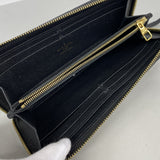 【6kd4538】ルイヴィトン 長財布 モノグラム・アンプラント ポルトフォイユクレマンス M60171 ノワール【中古】レディース