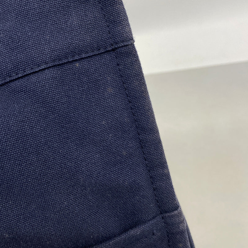 【6kd4542】エルメス トートバッグ フールトゥMM キャンバス ネイビー シルバー金具【中古】メンズ レディース ユニセックス