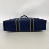 【6kd4542】エルメス トートバッグ フールトゥMM キャンバス ネイビー シルバー金具【中古】メンズ レディース ユニセックス