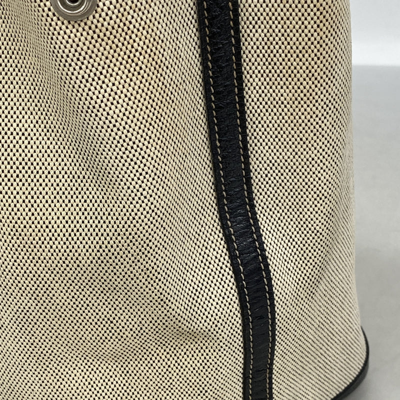 【6kd4564】エルメス トートバッグ ガーデンパーティPM トワルアッシュ ブラック シルバー金具 □J刻印【中古】レディース