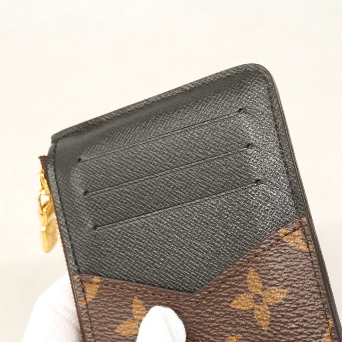 【6kd4582】ルイヴィトン コインケース モノグラム ポルトカルトレクトヴェルソ M69431 ブラウン【中古】メンズ レディース ユニセックス
