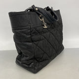 【6kd4593】シャネル トートバッグ パリビアリッツ キャンバス ブラック シルバー金具【中古】レディース
