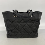 【6kd4593】シャネル トートバッグ パリビアリッツ キャンバス ブラック シルバー金具【中古】レディース