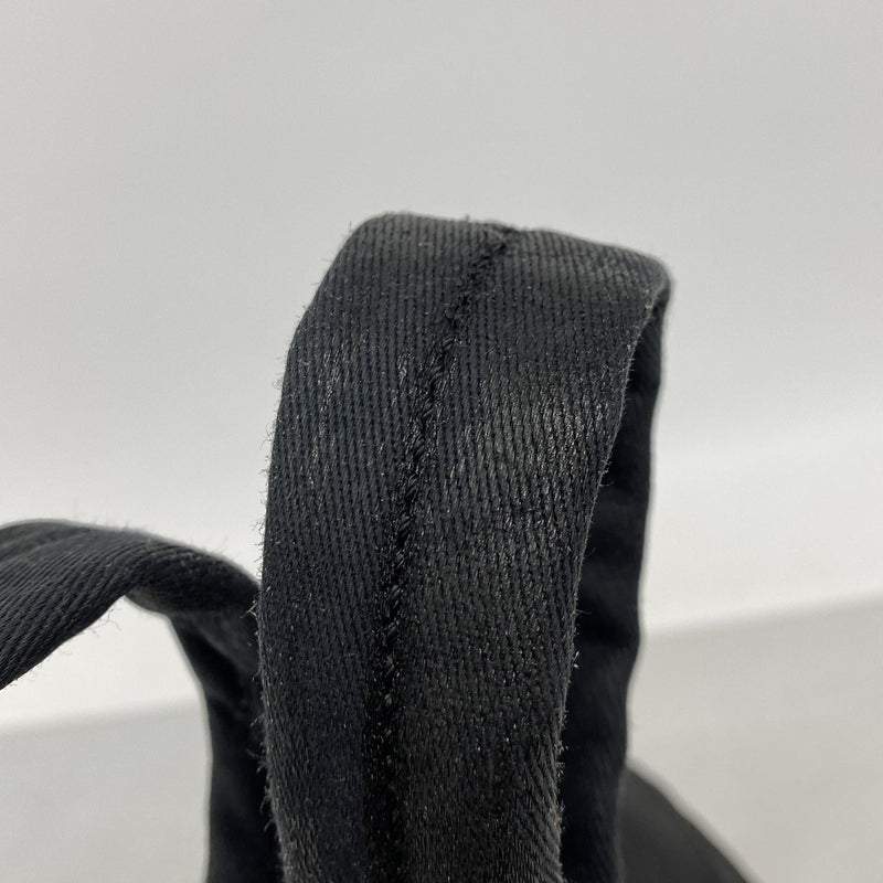 【6kd4593】シャネル トートバッグ パリビアリッツ キャンバス ブラック シルバー金具【中古】レディース