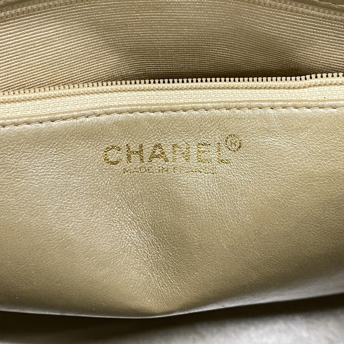【6kd4594】シャネル トートバッグ 復刻トート ラムスキン イエローベージュ ゴールド金具【中古】レディース
