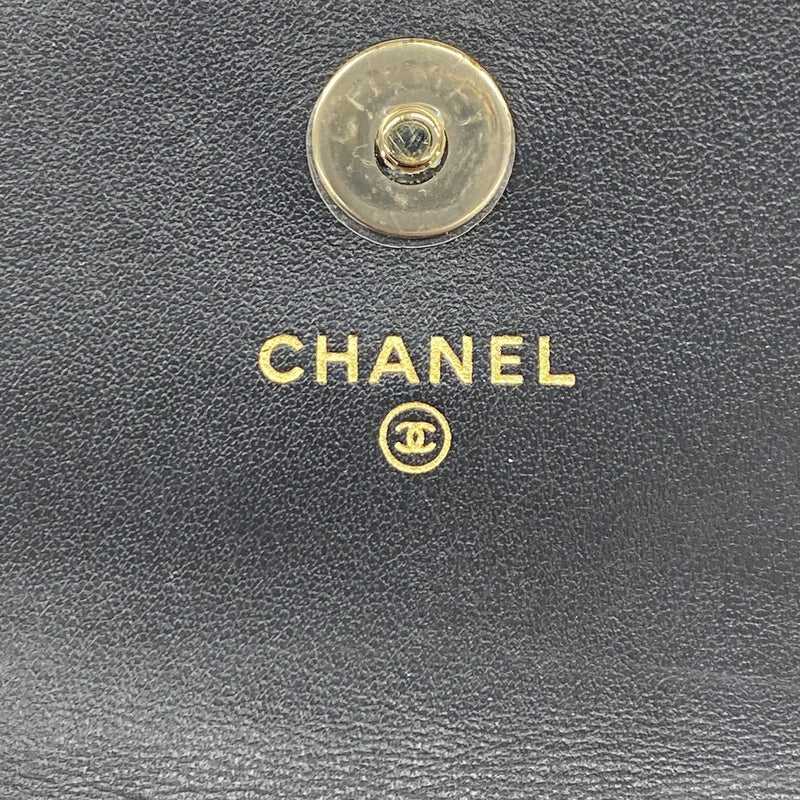 【6kd4595】シャネル ショルダーバッグ マトラッセ ラムスキン ブラック シャンパンゴールド金具【中古】レディース