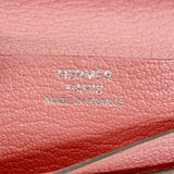 【6kd4609】エルメス 財布 ベアンコンパクト シェブルミゾル ローズアザレ シルバー金具 T刻印【中古】レディース