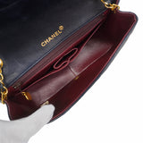 【6kd4626】シャネル ショルダーバッグ マトラッセ チェーンショルダー ラムスキン ネイビー ゴールド金具【中古】レディース