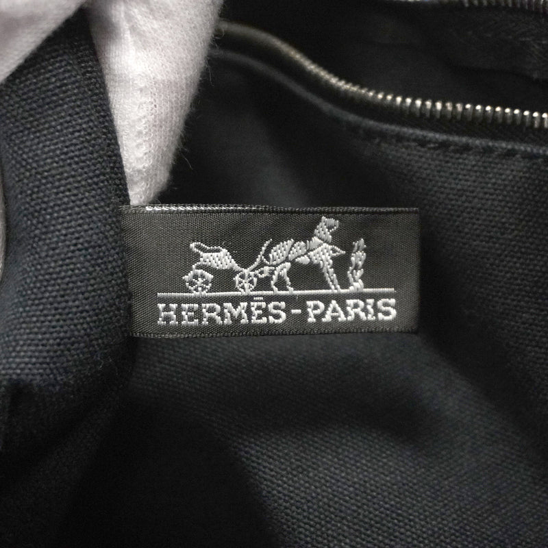 【6kd4628】エルメス トートバッグ フールトゥMM キャンバス ブラック シルバー金具【中古】レディース