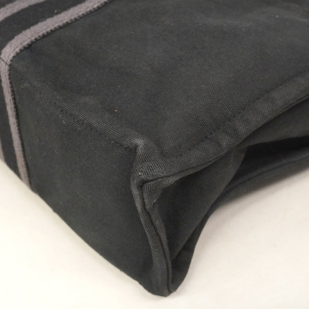 【6kd4628】エルメス トートバッグ フールトゥMM キャンバス ブラック シルバー金具【中古】レディース