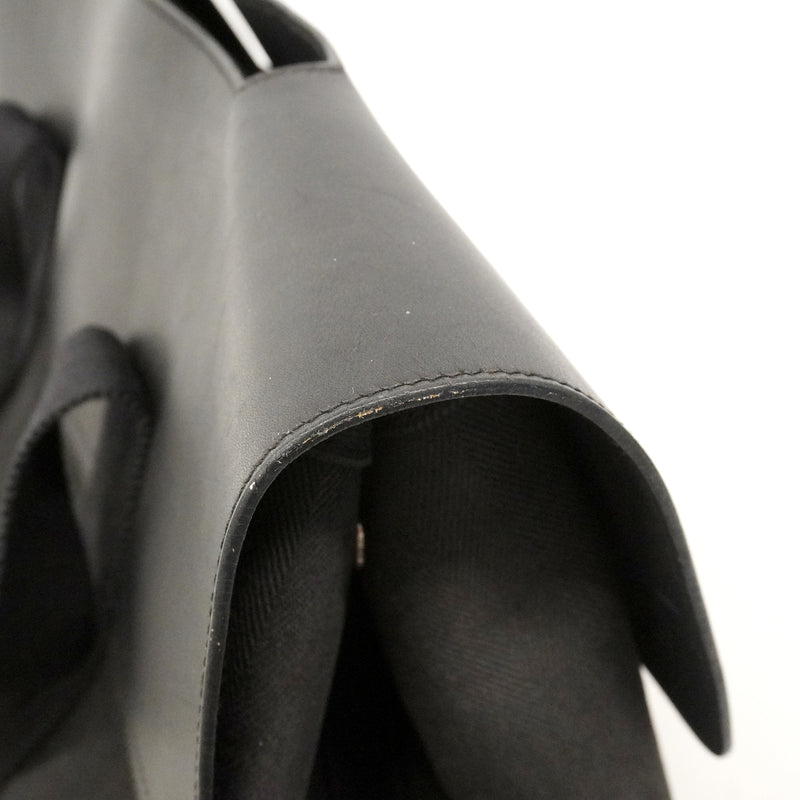 【6kd4629】エルメス トートバッグ ヴァルパラインMM トワルシェブロン ブラック シルバー金具【中古】メンズ レディース ユニセックス