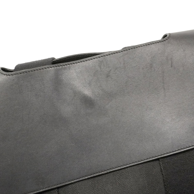【6kd4629】エルメス トートバッグ ヴァルパラインMM トワルシェブロン ブラック シルバー金具【中古】メンズ レディース ユニセックス