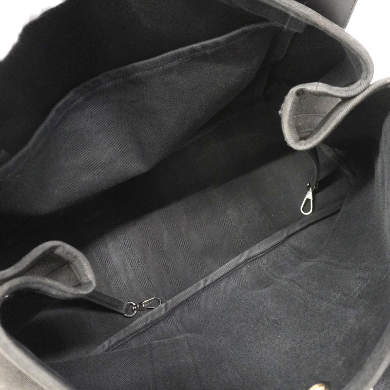 【6kd4629】エルメス トートバッグ ヴァルパラインMM トワルシェブロン ブラック シルバー金具【中古】メンズ レディース ユニセックス