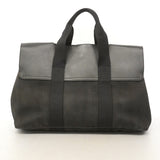 【6kd4629】エルメス トートバッグ ヴァルパラインMM トワルシェブロン ブラック シルバー金具【中古】メンズ レディース ユニセックス