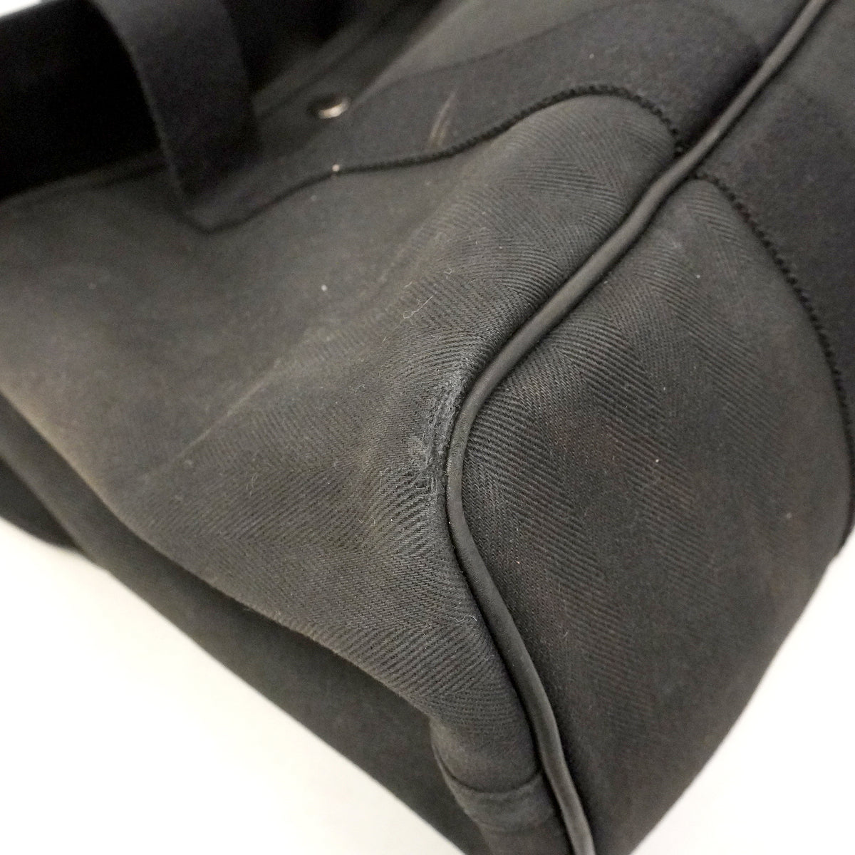 【6kd4629】エルメス トートバッグ ヴァルパラインMM トワルシェブロン ブラック シルバー金具【中古】メンズ レディース ユニセックス