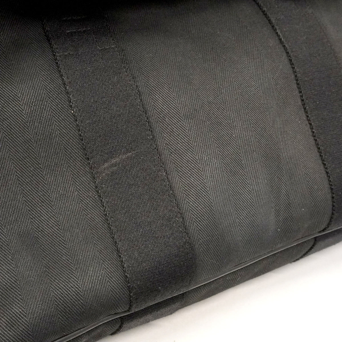 【6kd4629】エルメス トートバッグ ヴァルパラインMM トワルシェブロン ブラック シルバー金具【中古】メンズ レディース ユニセックス
