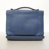 【6kd4630】エルメス ブリーフケース サックアデペッシュ27 トリヨンクレマンス ブルーブライトン シルバー金具 □J刻印【中古】メンズ